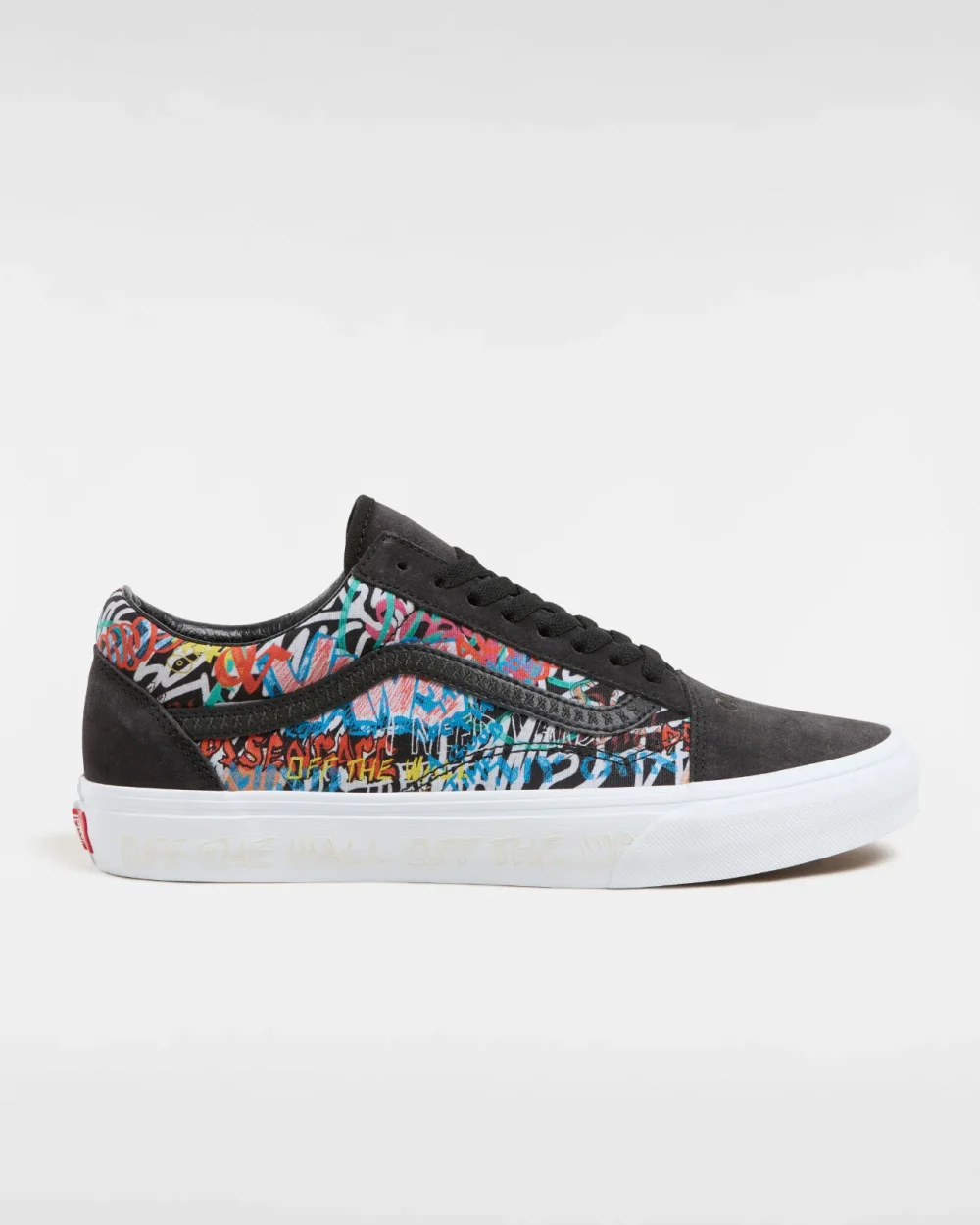 VANS - נעלי סניקרס Old Skool – V00CR50ZB – black-multi-2 – 4