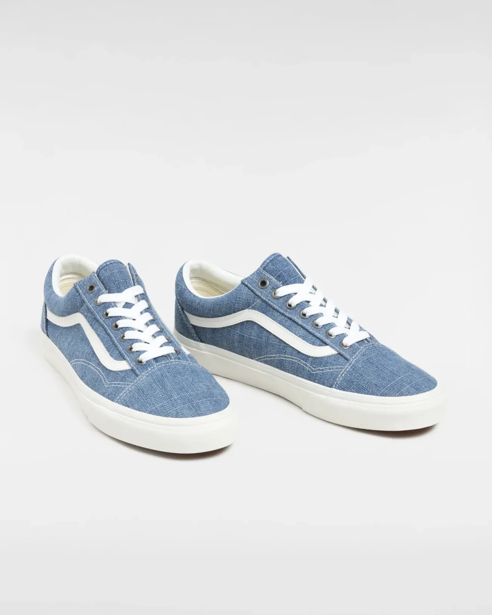 VANS - נעלי סניקרס Old Skool – V00CR5Y6Z – threaded-denim-blue-white – 1