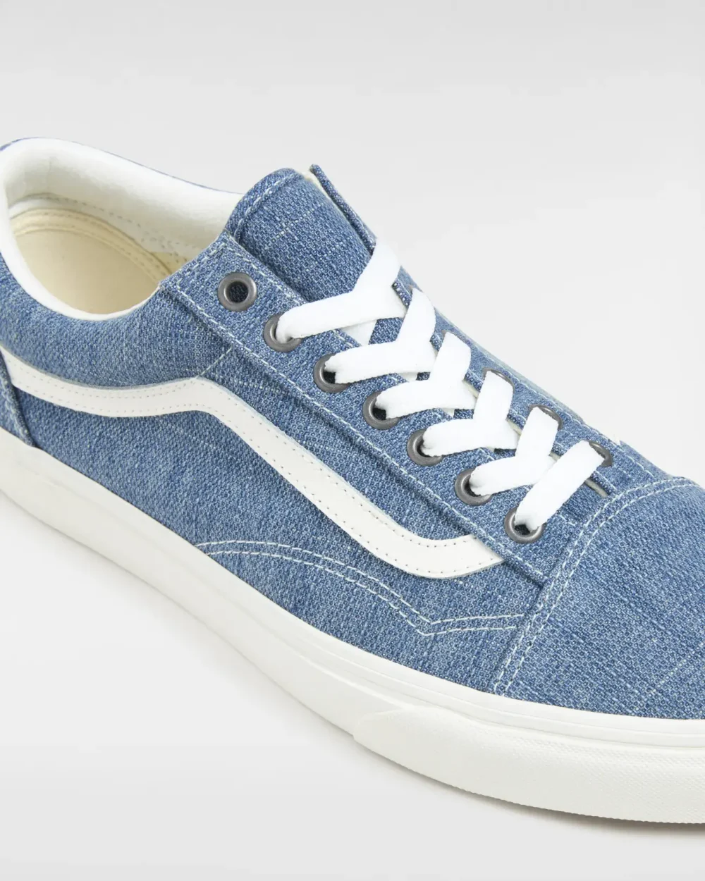VANS - נעלי סניקרס Old Skool – V00CR5Y6Z – threaded-denim-blue-white – 3
