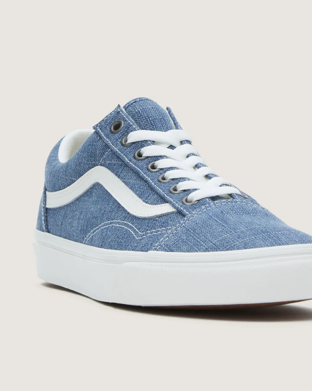 VANS - נעלי סניקרס Old Skool – V00CR5Y6Z – threaded-denim-blue-white – 7