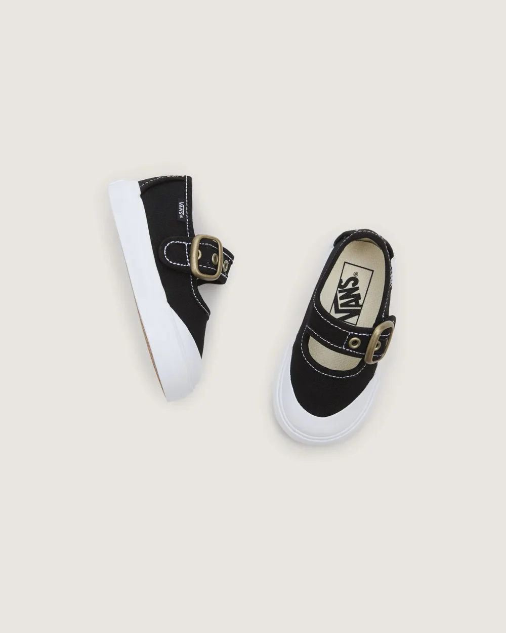 VANS - נעלי תינוקות Mary Jane – V00CRY6BT – black-true-white – 2