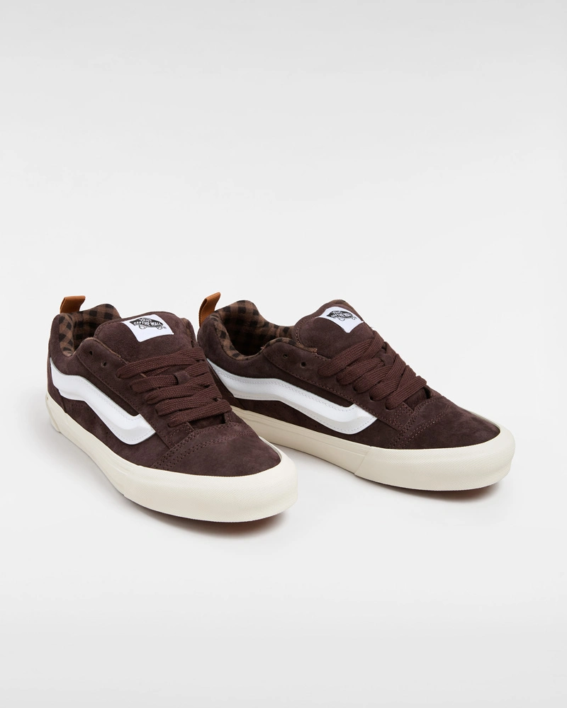 VANS - נעלי סניקרס Knu Skool – V00CS0DFN – pig-suede-plaid-brown – 1