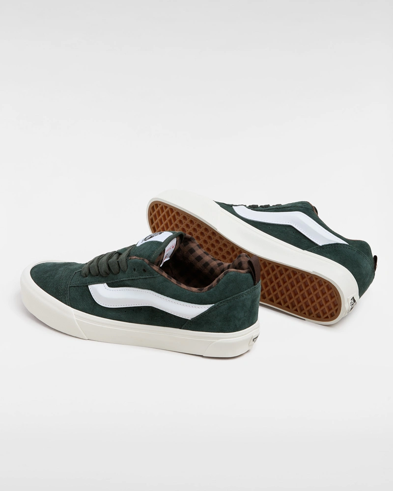 VANS - נעלי סניקרס Knu Skool – V00CS0PRM – pig-suede-plaid-scarab – 2