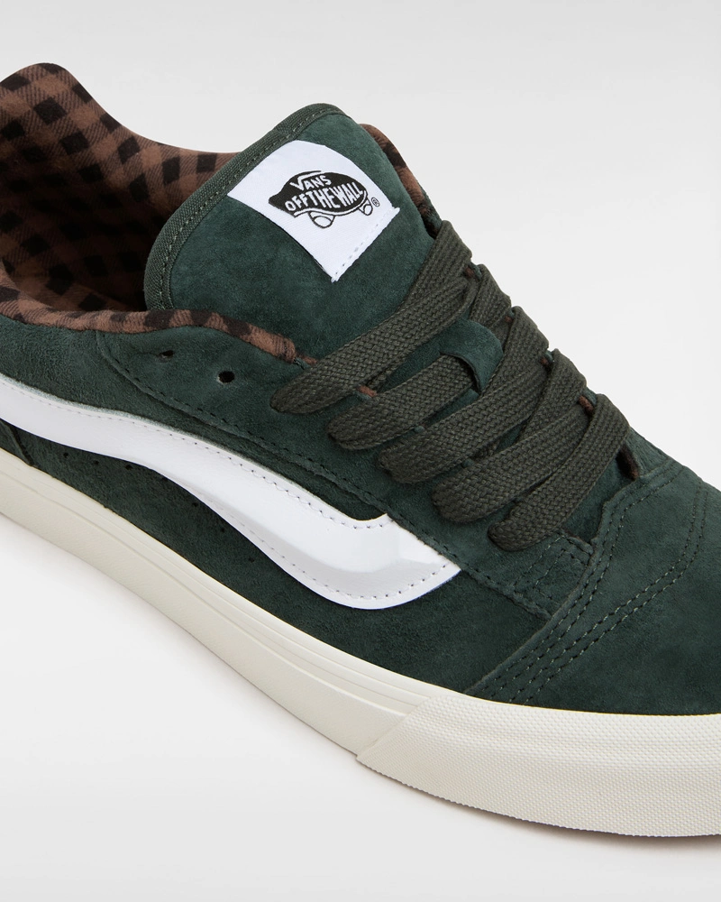 VANS - נעלי סניקרס Knu Skool – V00CS0PRM – pig-suede-plaid-scarab – 3