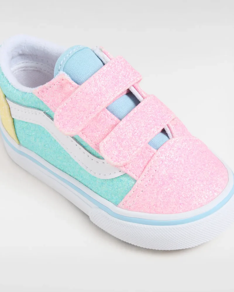 VANS - נעלי תינוקות Old Skool V – V00CS6ZQP – pastel-glitter-pastel-multi – 3