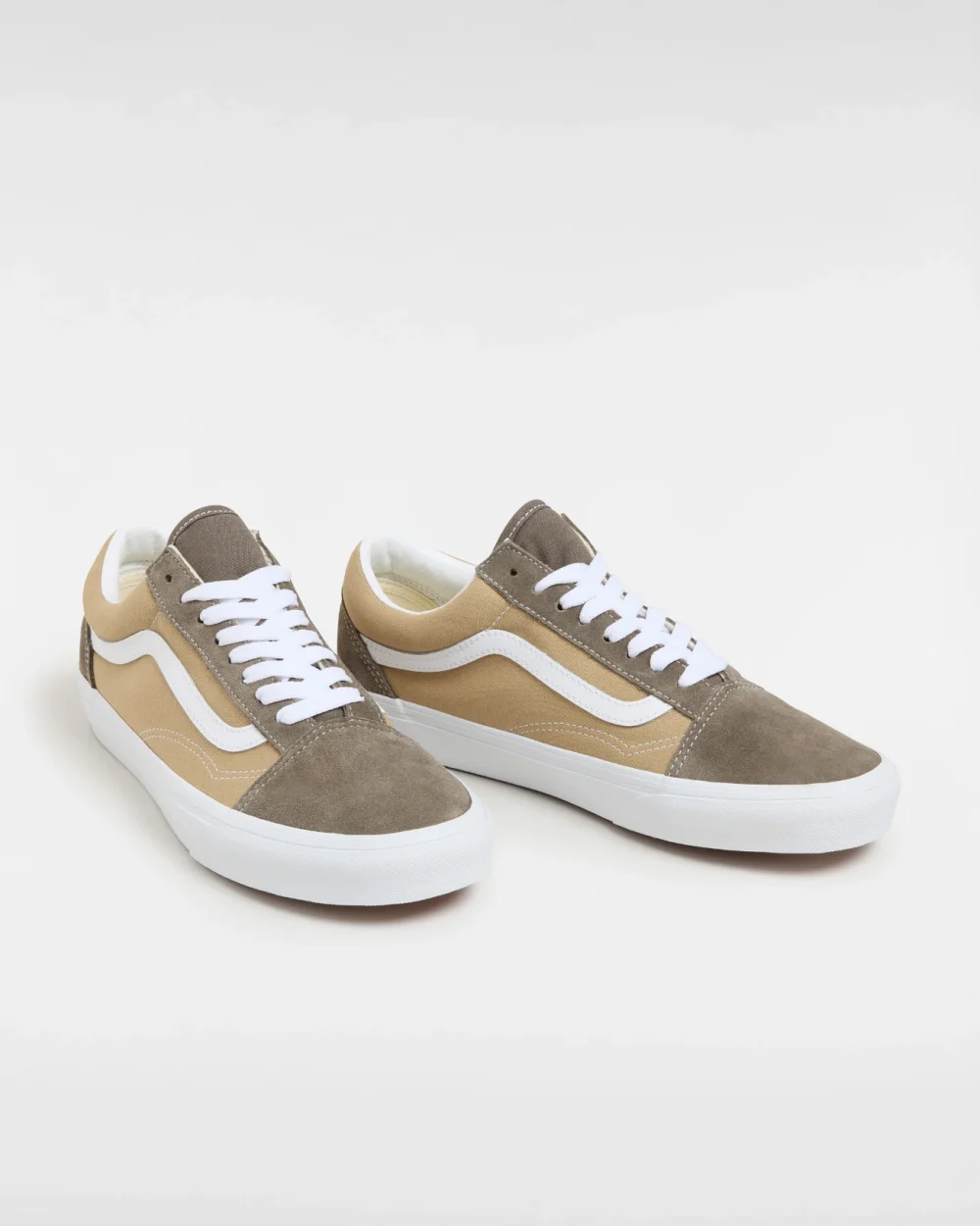 VANS - נעלי סניקרס Old Skool – V00CT8BRO – canvas-suede-block-brown – 1