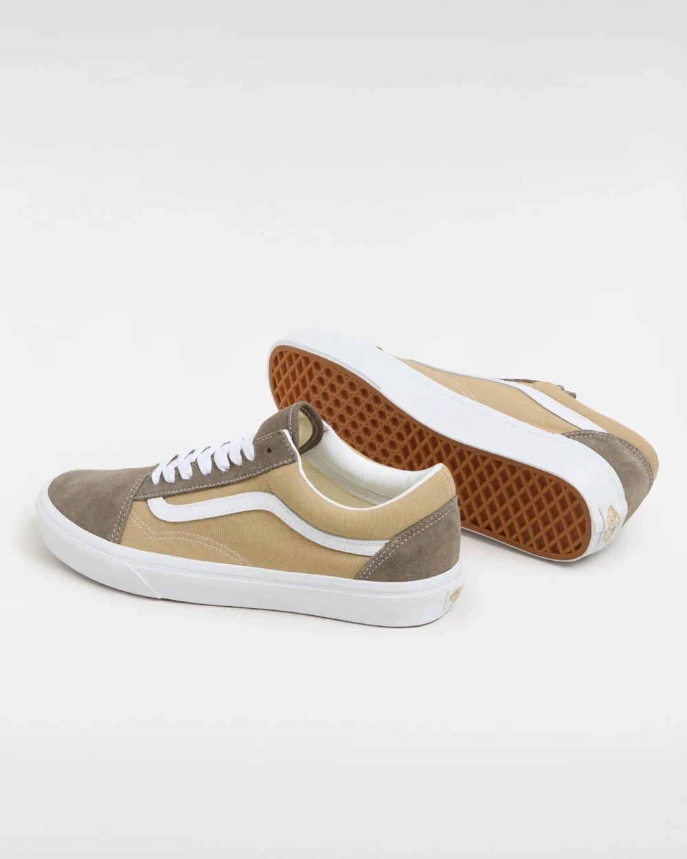 VANS - נעלי סניקרס Old Skool – V00CT8BRO – canvas-suede-block-brown – 2