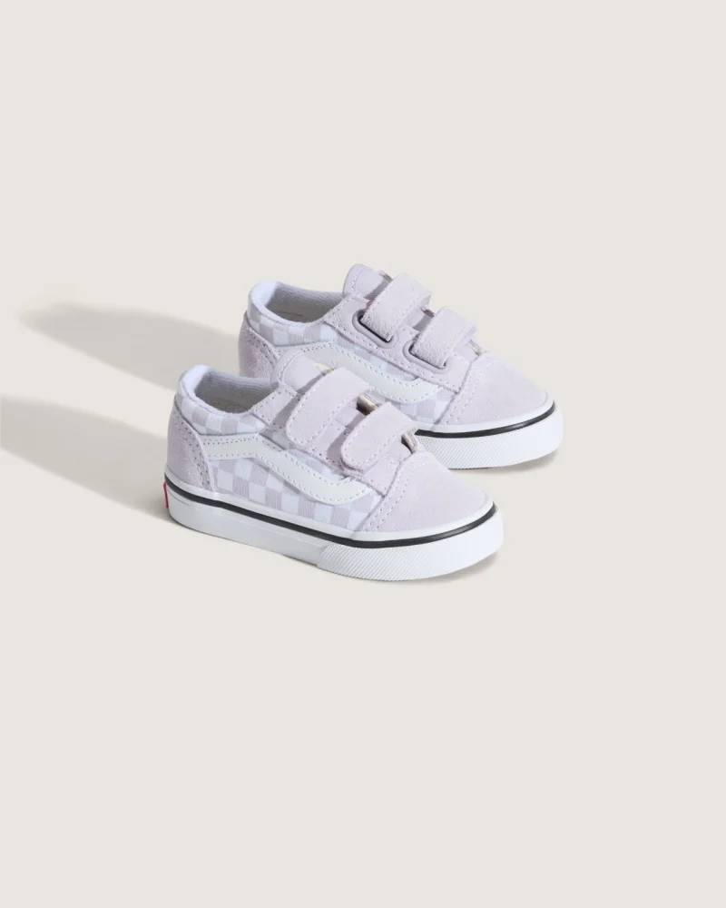 VANS - נעלי תינוקות Old Skool V – V00CTGEMY – color-theory-checkerboard-lilac-mist – 1