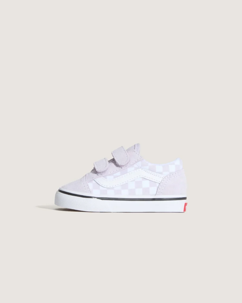 VANS - נעלי תינוקות Old Skool V – V00CTGEMY – color-theory-checkerboard-lilac-mist – 1