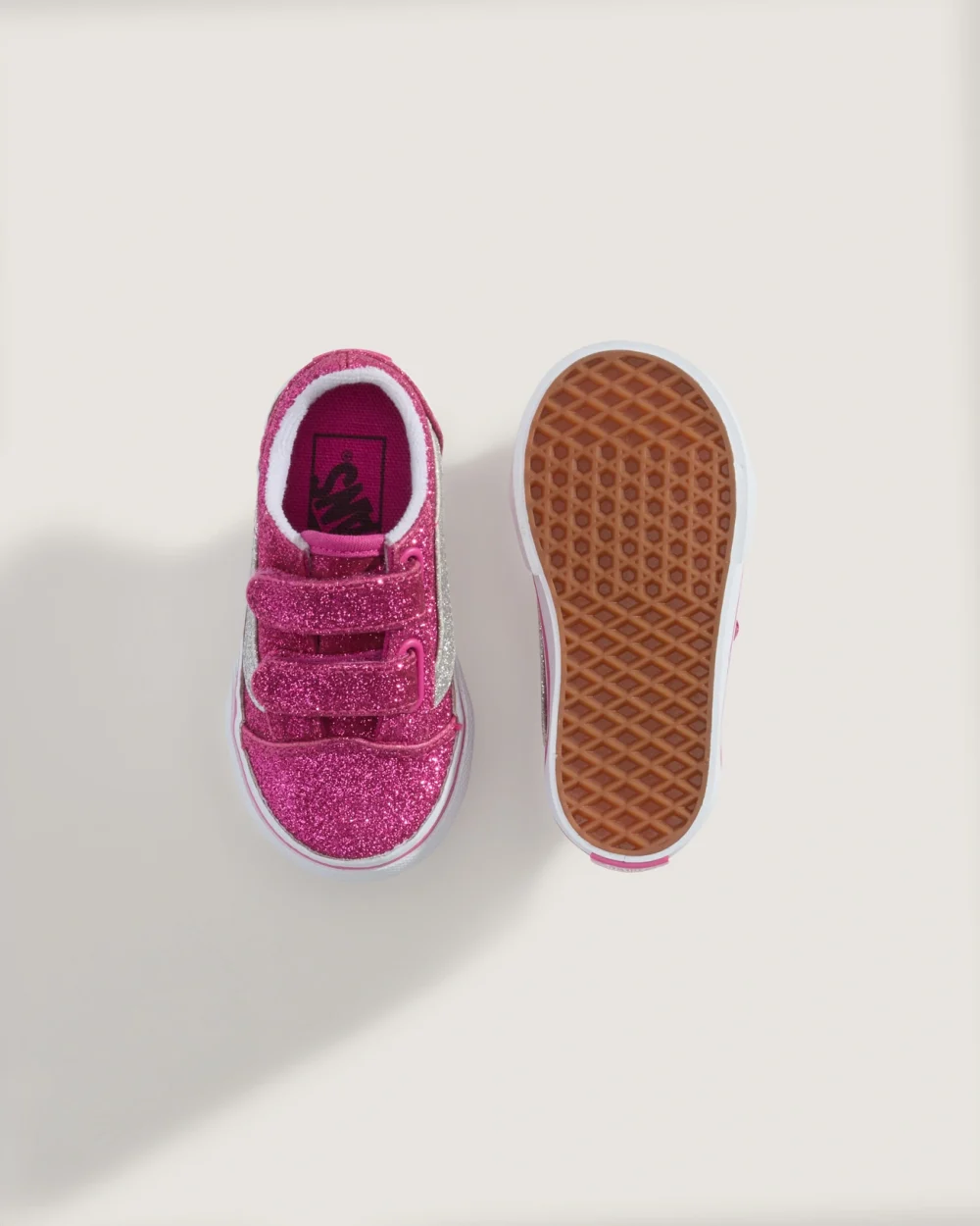 VANS - נעלי תינוקות Old Skool V – V00CTGYLZ – glitter-raspberry-rose – 2