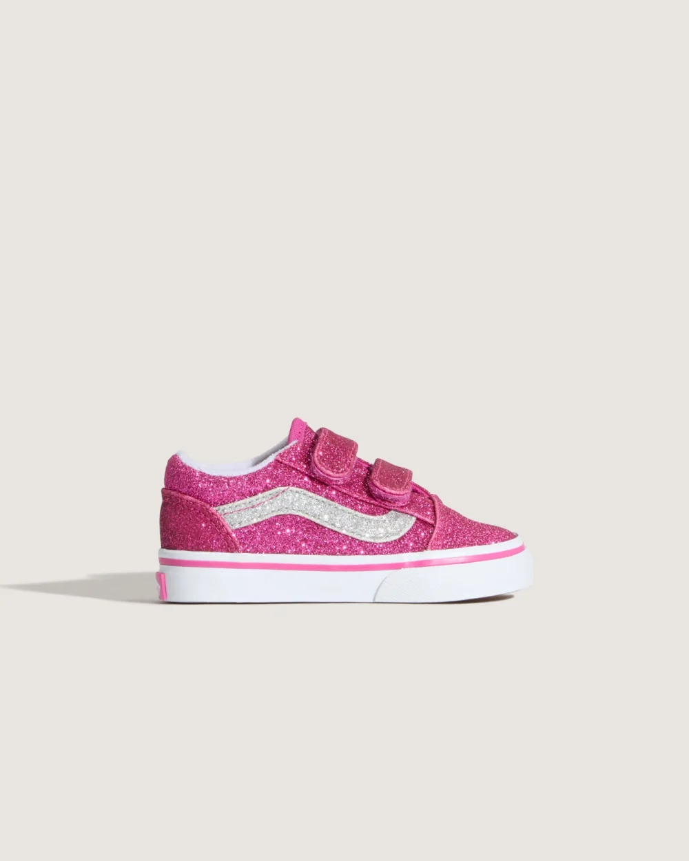 VANS - נעלי תינוקות Old Skool V – V00CTGYLZ – glitter-raspberry-rose – 4