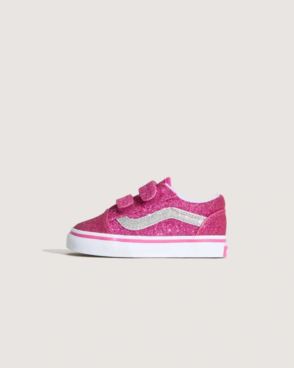 VANS - נעלי תינוקות Old Skool V – V00CTGYLZ – glitter-raspberry-rose – 1