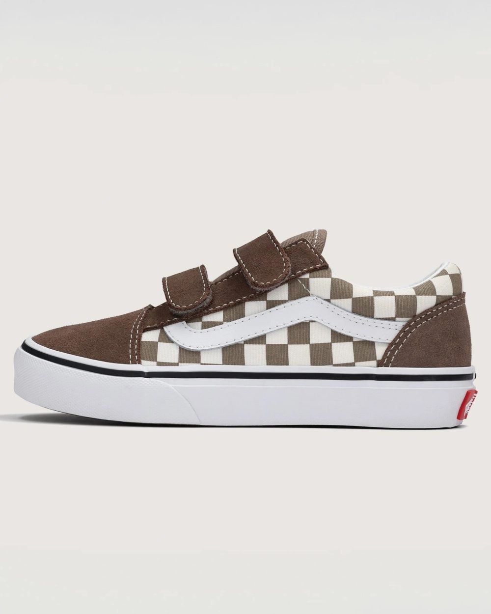 VANS - סניקרס ילדים Old Skool V – V00CYA1NU – color-theory-checkerboard-walnut – 1
