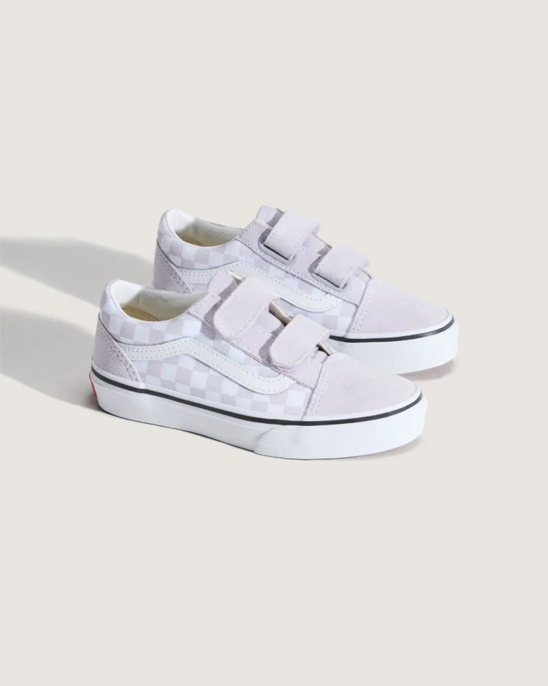 VANS - סניקרס ילדים Old Skool V – V00CYAEMY – color-theory-checkerboard-lilac-mist – 1