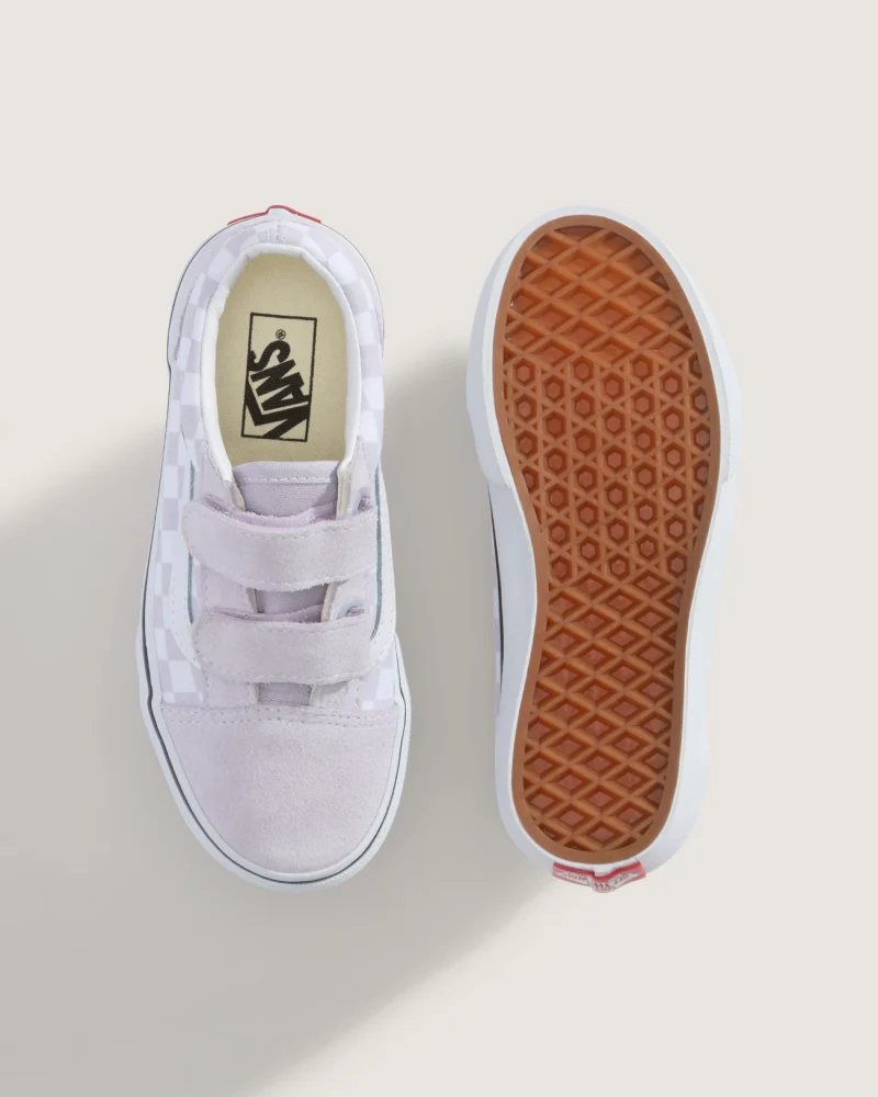 VANS - סניקרס ילדים Old Skool V – V00CYAEMY – color-theory-checkerboard-lilac-mist – 2