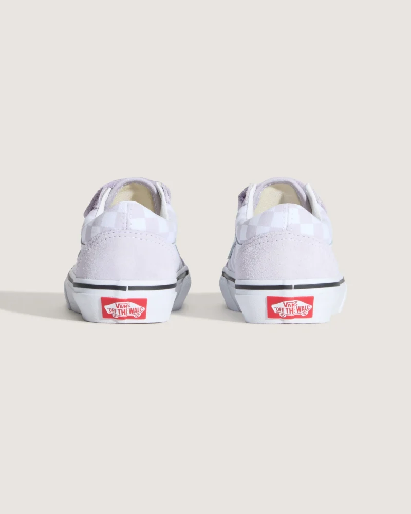 VANS - סניקרס ילדים Old Skool V – V00CYAEMY – color-theory-checkerboard-lilac-mist – 3
