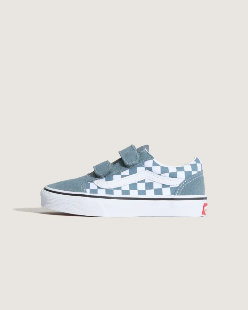 VANS - סניקרס ילדים Old Skool V – V00CYARV2 – color-theory-checkerboard-stormy-weather – 1