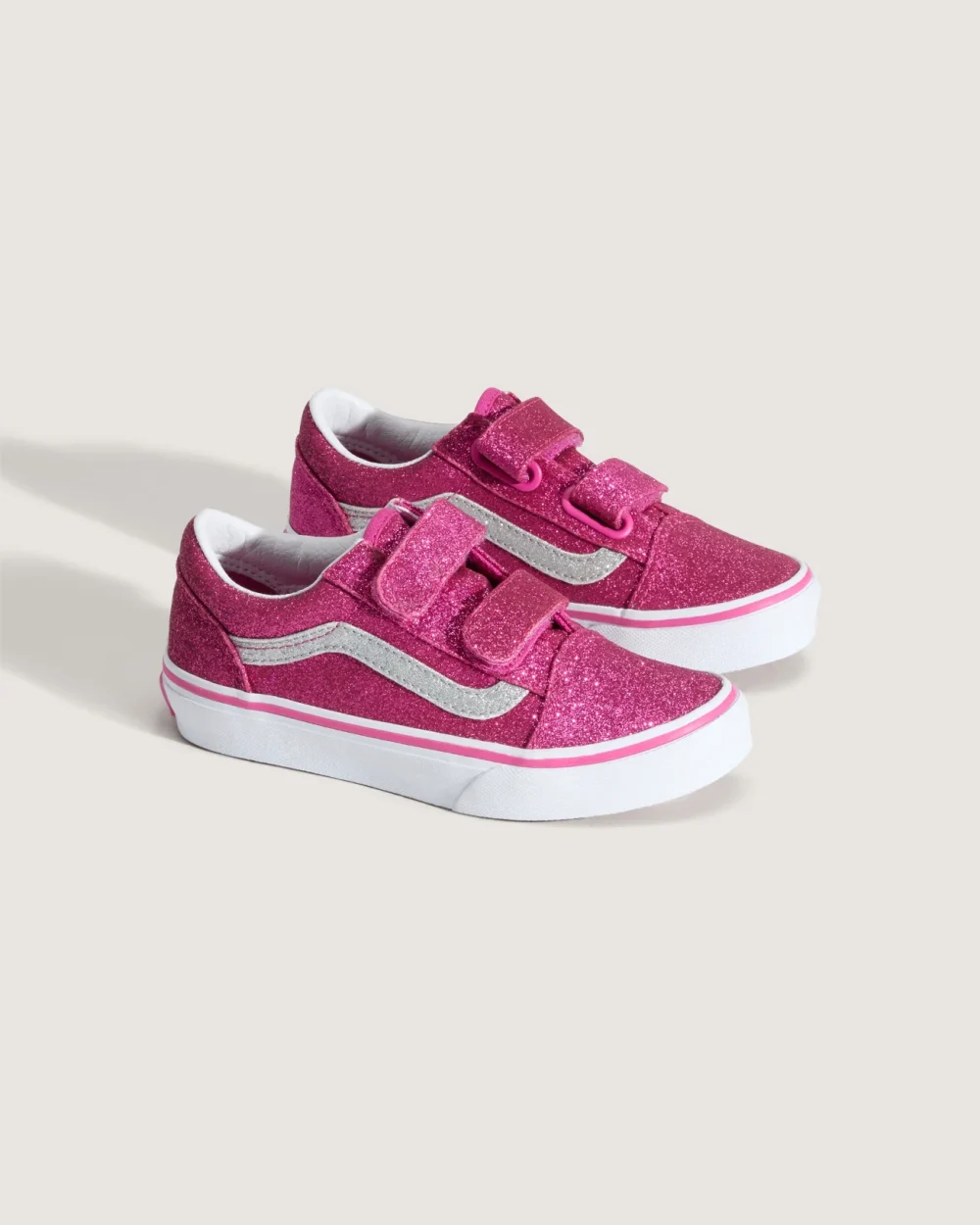 VANS - סניקרס ילדים Old Skool V – V00CYAYLZ – glitter-raspberry-rose – 1