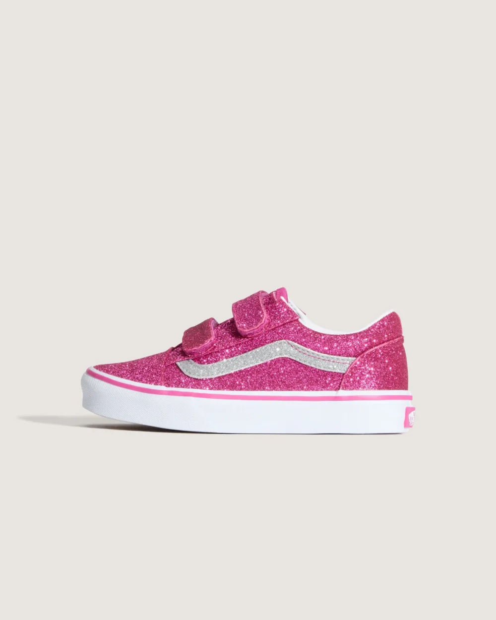 VANS - סניקרס ילדים Old Skool V – V00CYAYLZ – glitter-raspberry-rose – 1