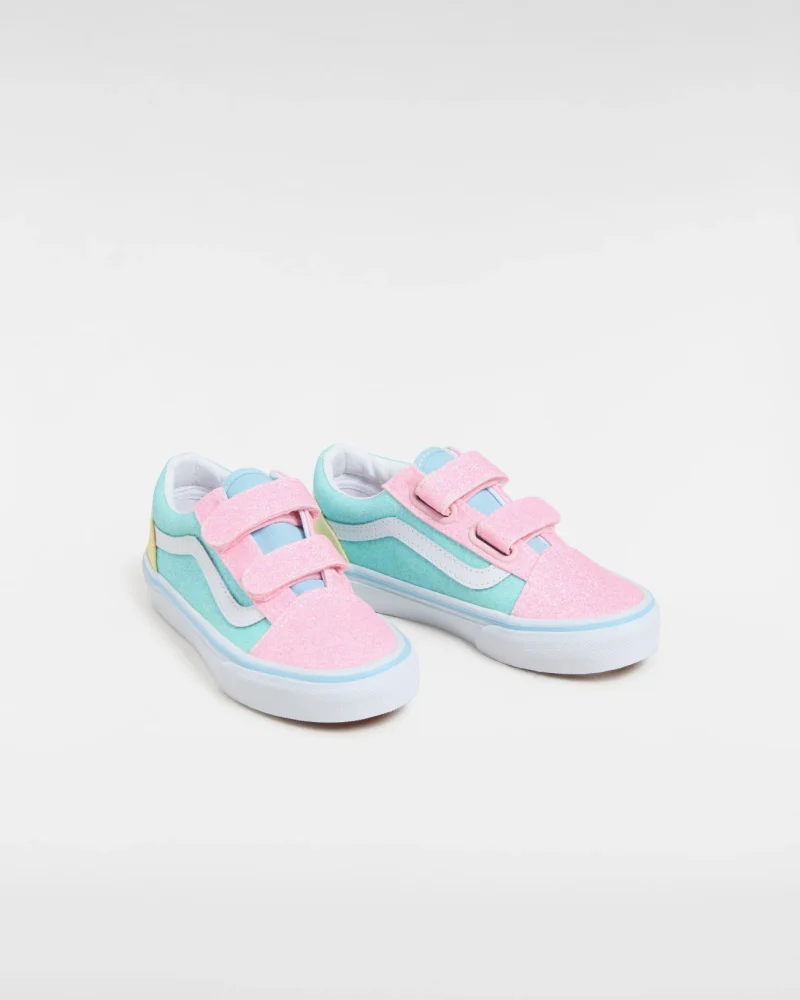 VANS - סניקרס ילדים Old Skool V – V00CYAZQP – pastel-glitter-pastel-multi – 1