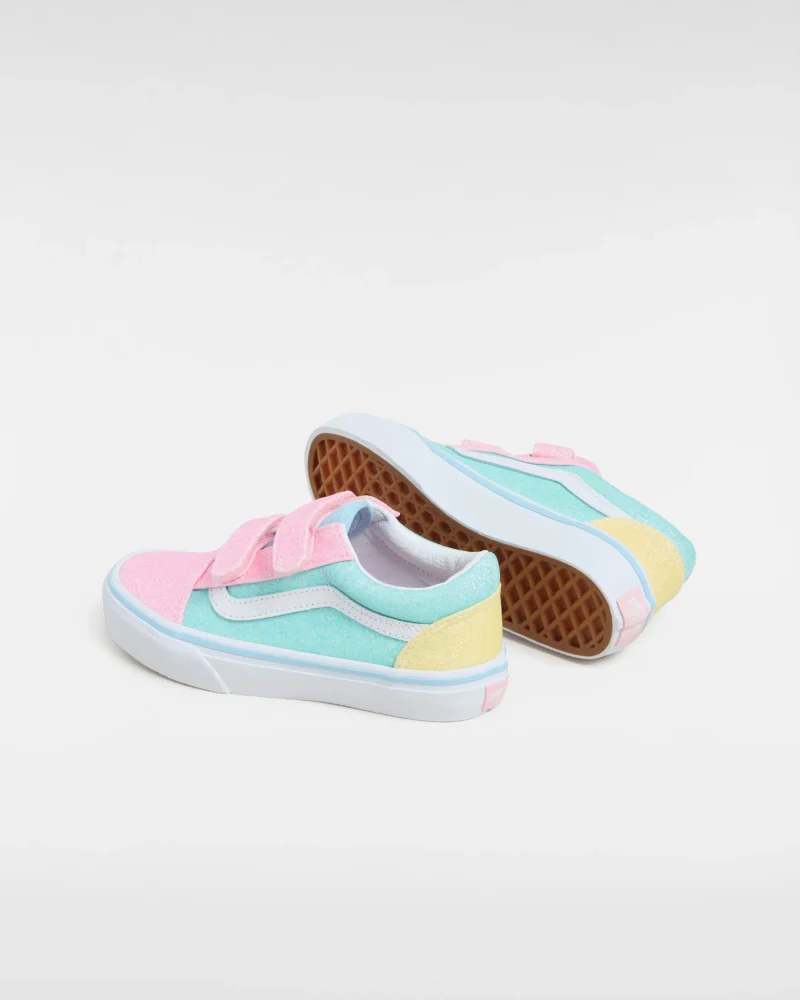VANS - סניקרס ילדים Old Skool V – V00CYAZQP – pastel-glitter-pastel-multi – 2