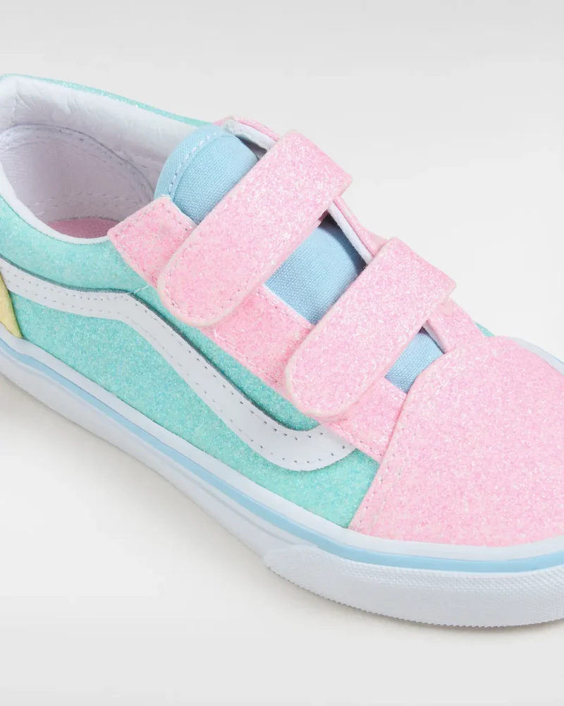 VANS - סניקרס ילדים Old Skool V – V00CYAZQP – pastel-glitter-pastel-multi – 3