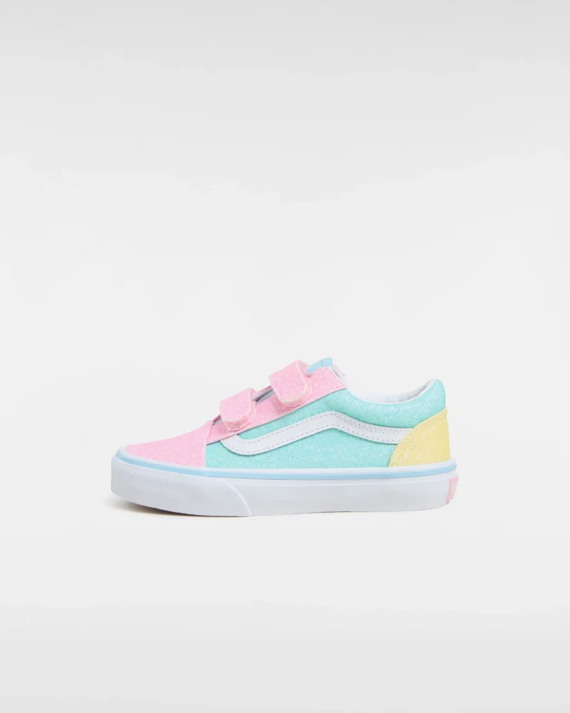 VANS - סניקרס ילדים Old Skool V – V00CYAZQP – pastel-glitter-pastel-multi – 1