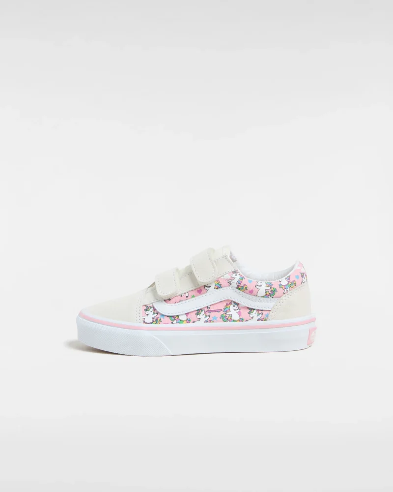 VANS - סניקרס ילדים Old Skool V – V00CYDCY7 – ballet-skaticorn-marshmallow-pink – 1