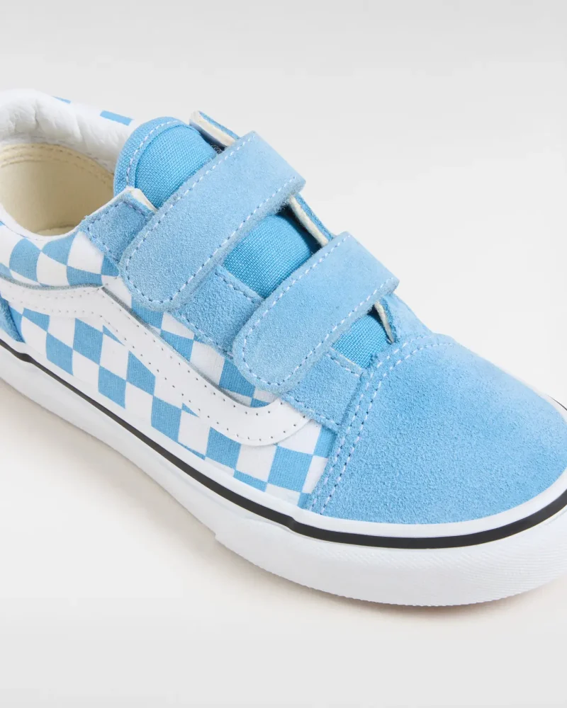 VANS - סניקרס ילדים Old Skool V – V00CYDE2W – color-theory-checkerboard-heritage-blue – 3
