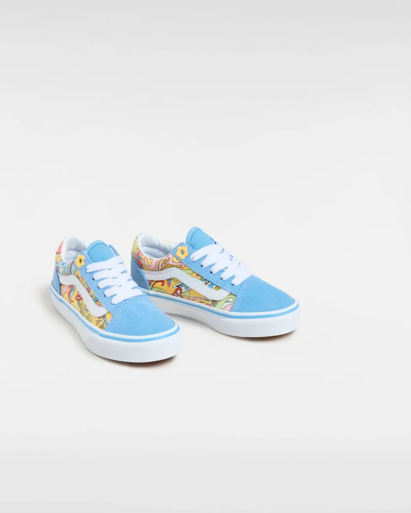 VANS - סניקרס ילדים Old Skool – V00CYVBOW – tropadelic-true-white-multi – 1