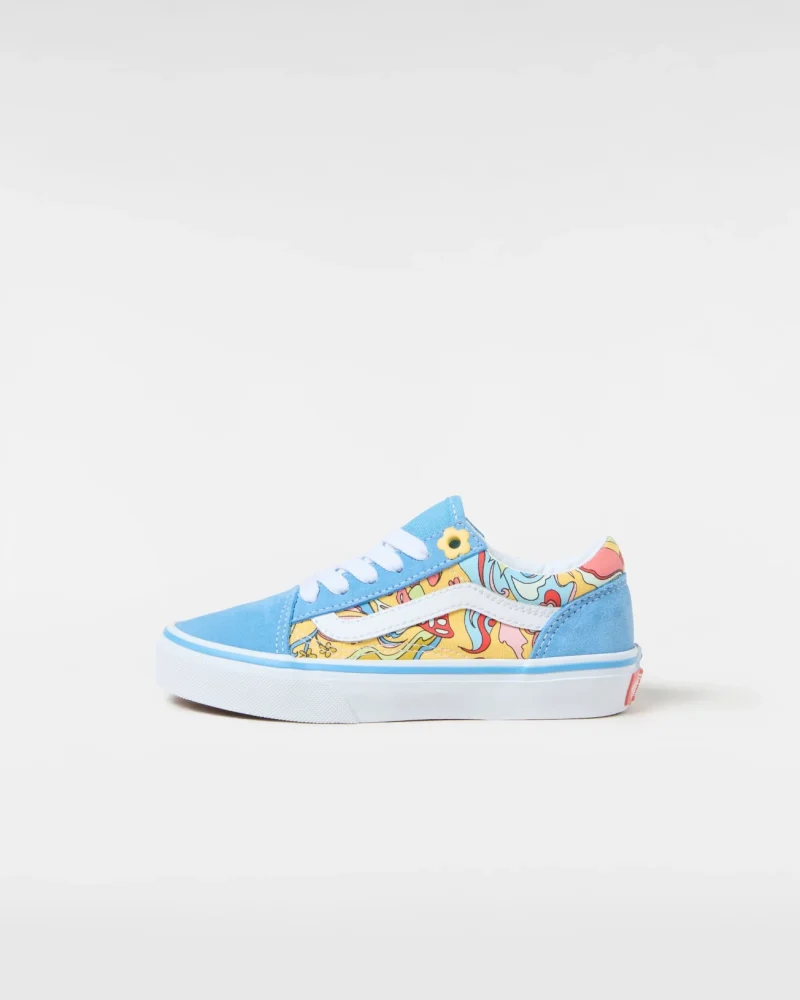 VANS - סניקרס ילדים Old Skool – V00CYVBOW – tropadelic-true-white-multi – 1