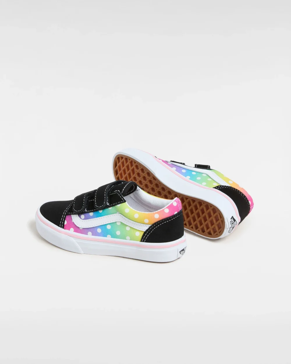 VANS - סניקרס ילדים Old Skool V – V00CYWBML – glow-rainbow-black-multi – 2