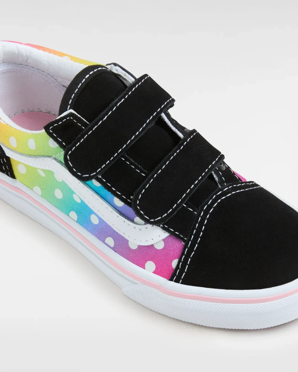 VANS - סניקרס ילדים Old Skool V – V00CYWBML – glow-rainbow-black-multi – 3