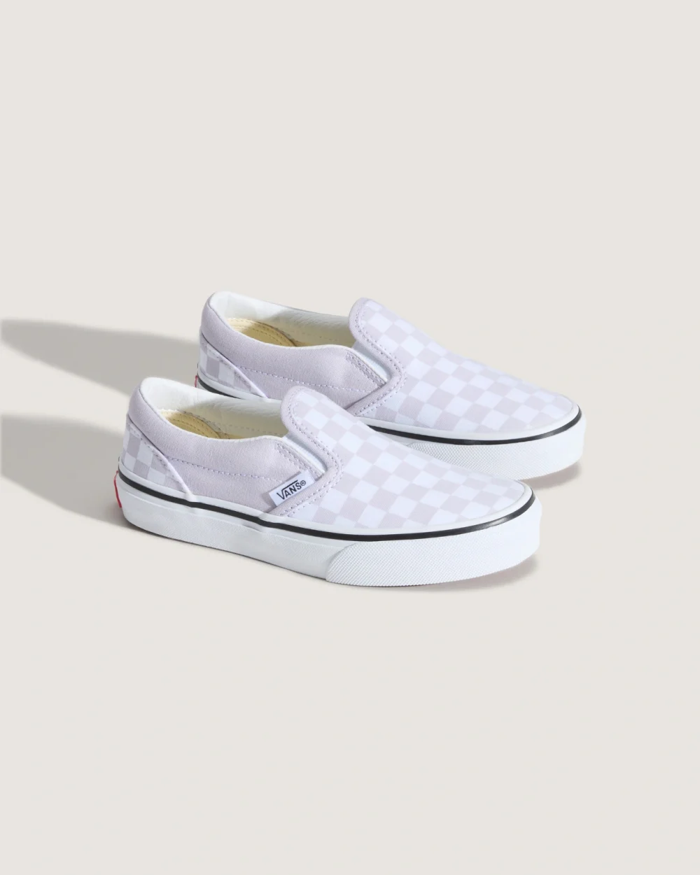 VANS - סניקרס ילדים Classic Slip-On – V00D0JEMY – color-theory-checkerboard-lilac-mist – 1