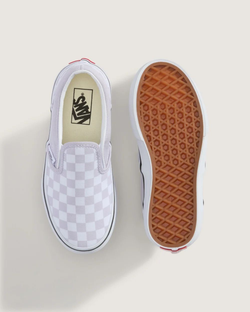 VANS - סניקרס ילדים Classic Slip-On – V00D0JEMY – color-theory-checkerboard-lilac-mist – 2
