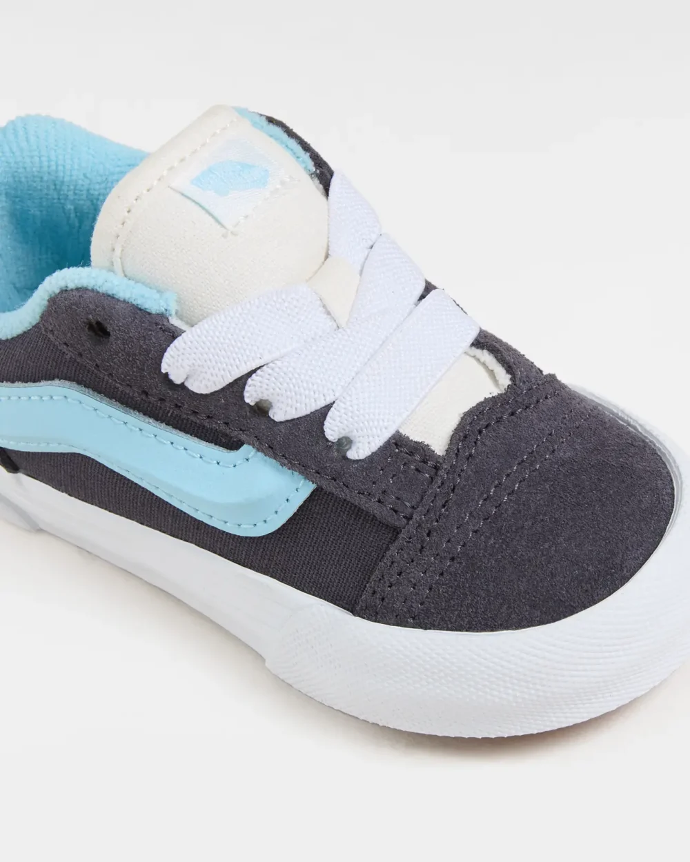 VANS - נעלי תינוקות Knu Skool Elastic Lace – V00D0KY31 – retro-sport-grey-blue – 3