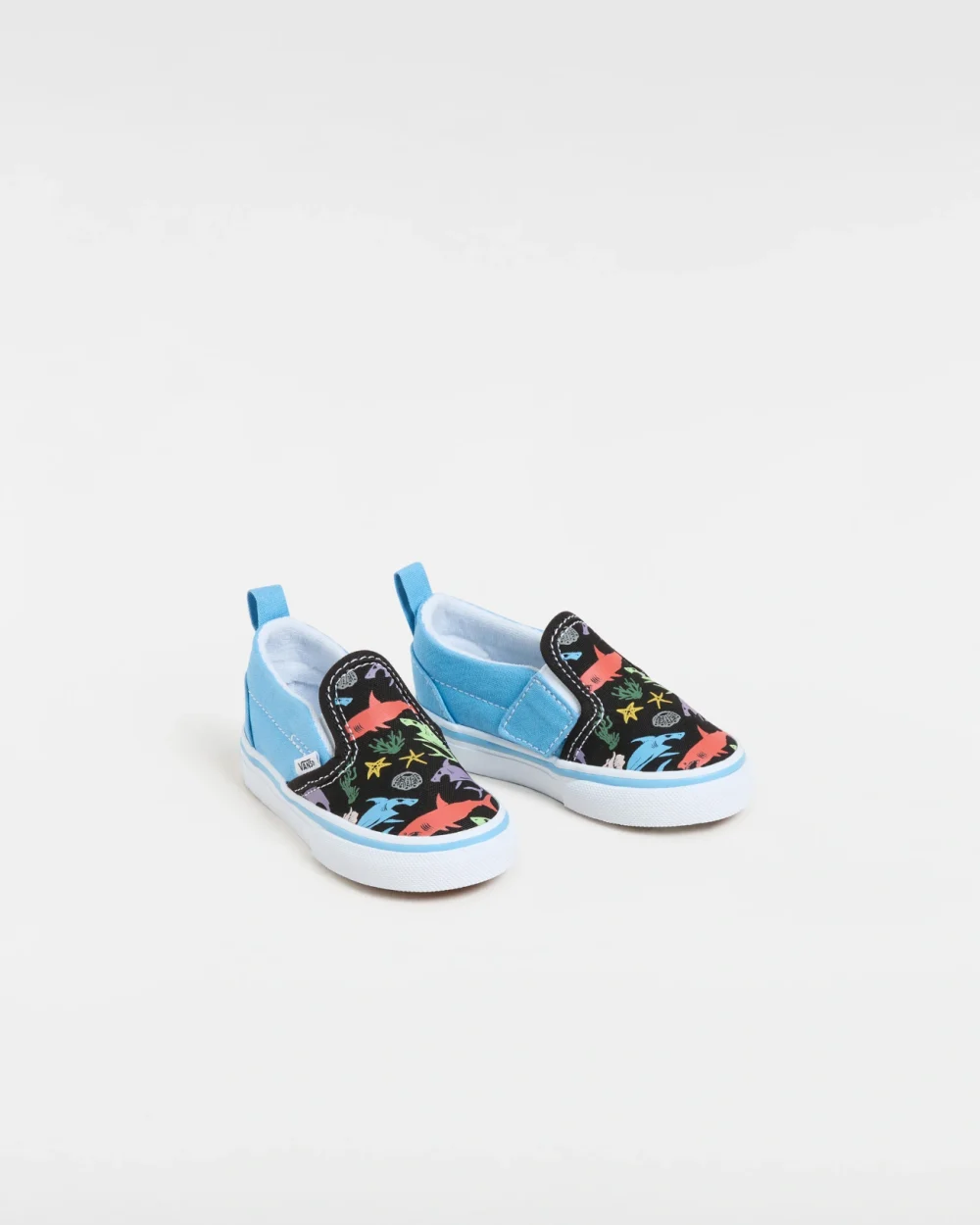 VANS - נעלי תינוקות Slip-On V – V00D0TBER – glow-sharks-blue-multi – 1