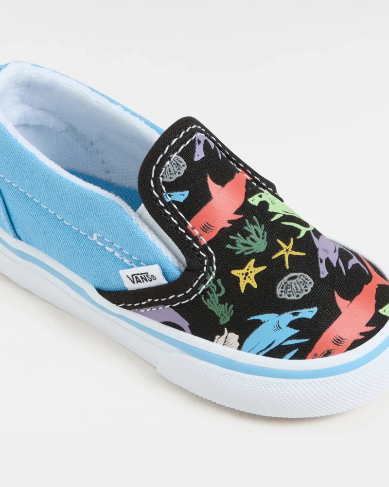 VANS - נעלי תינוקות Slip-On V – V00D0TBER – glow-sharks-blue-multi – 3
