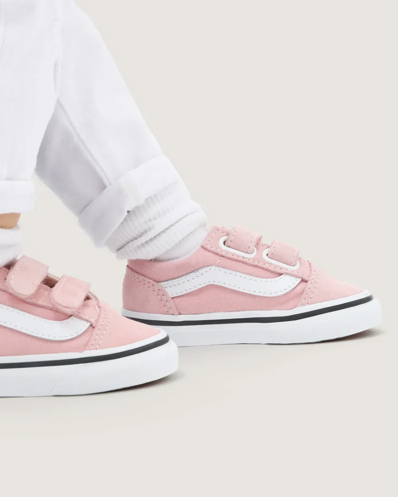 VANS - נעלי תינוקות Old Skool – V00D3Y9AL – powder-pink-true-white – 1