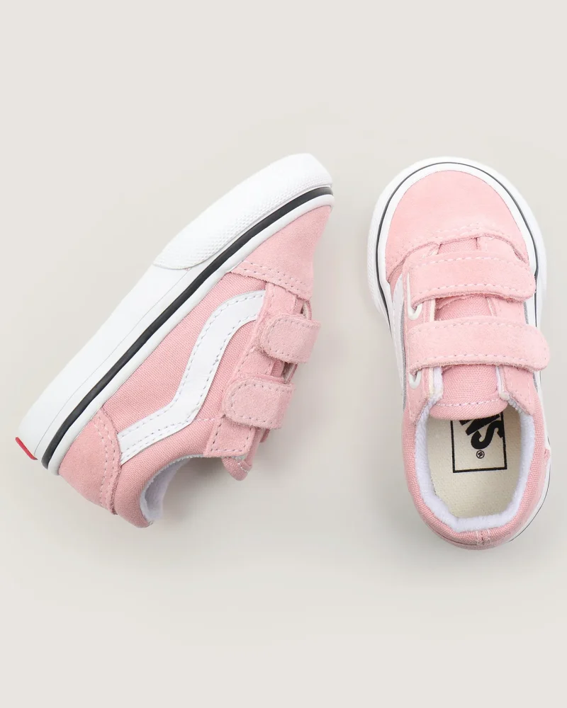 VANS - נעלי תינוקות Old Skool – V00D3Y9AL – powder-pink-true-white – 3