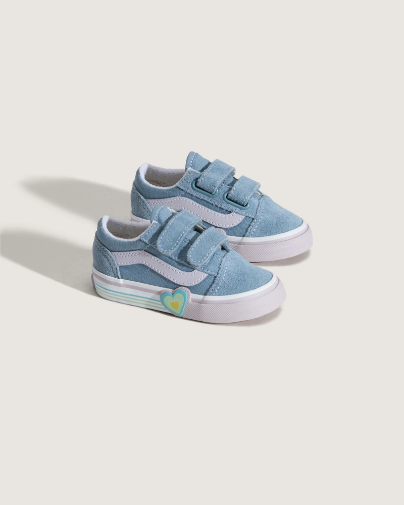 VANS - נעלי תינוקות Old Skool V Heart – V00D4SCFL – citadel – 1