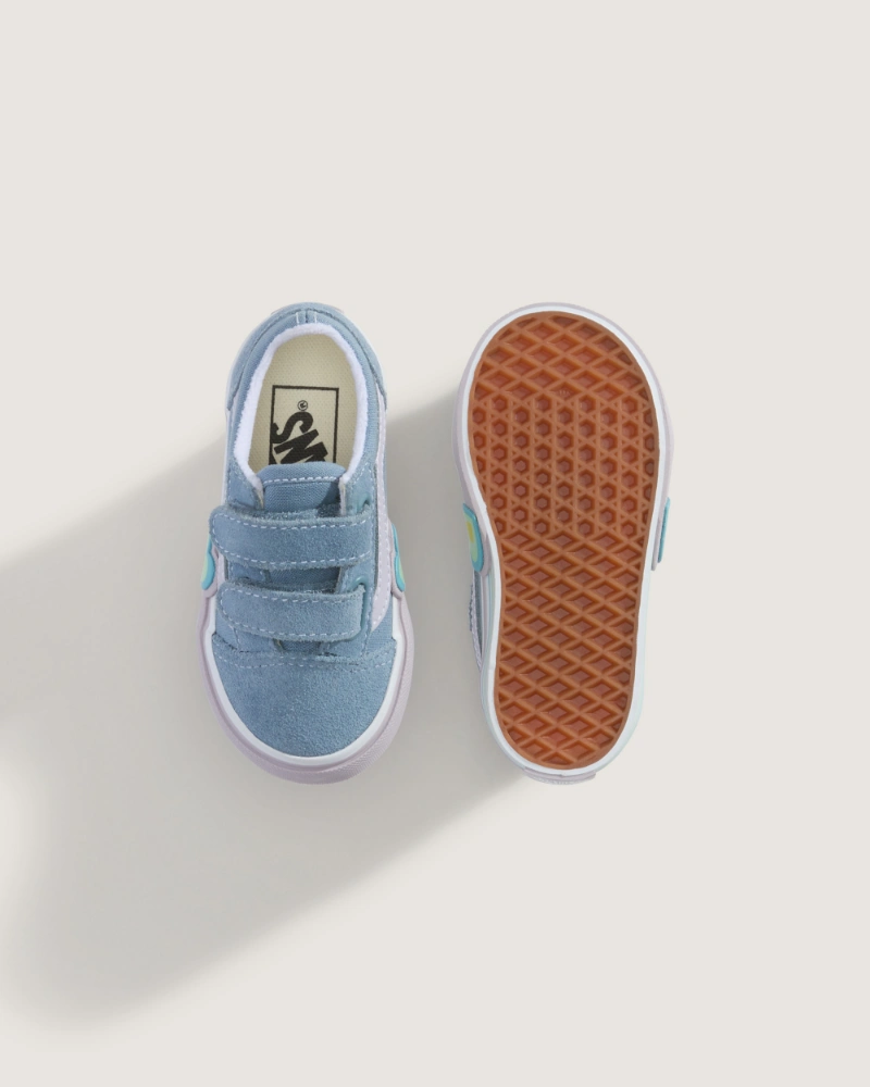 VANS - נעלי תינוקות Old Skool V Heart – V00D4SCFL – citadel – 2