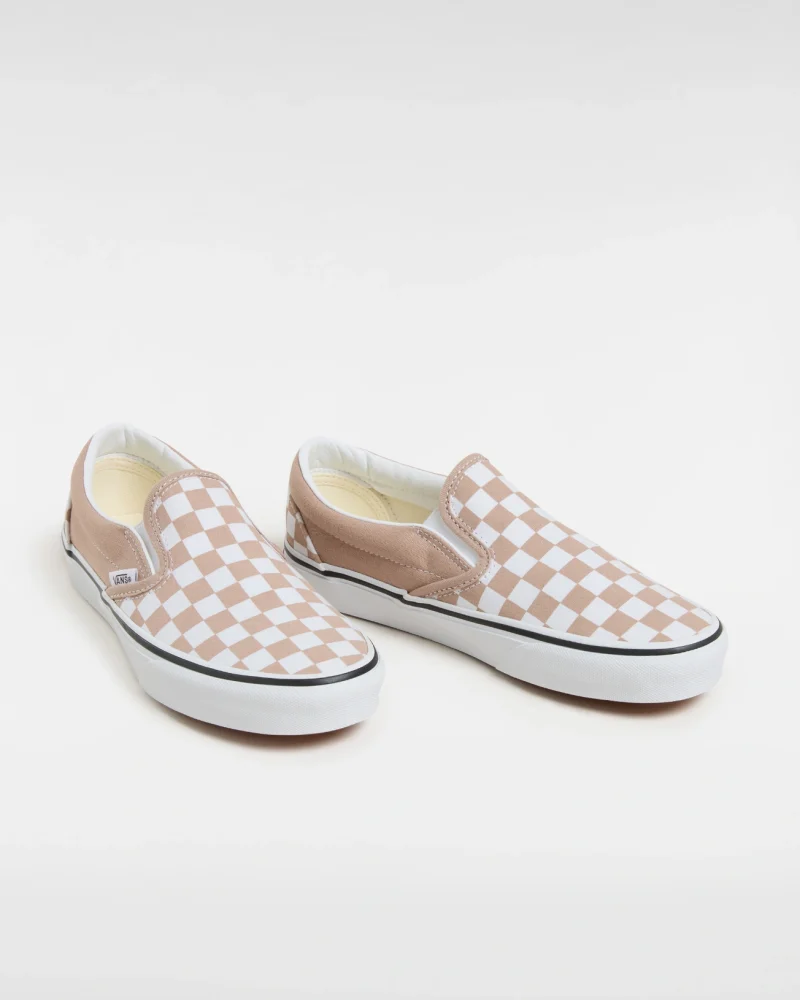 VANS - נעלי סניקרס Classic Slip-On – V00D6YE2V – color-theory-checkerboard-warm-taupe – 1