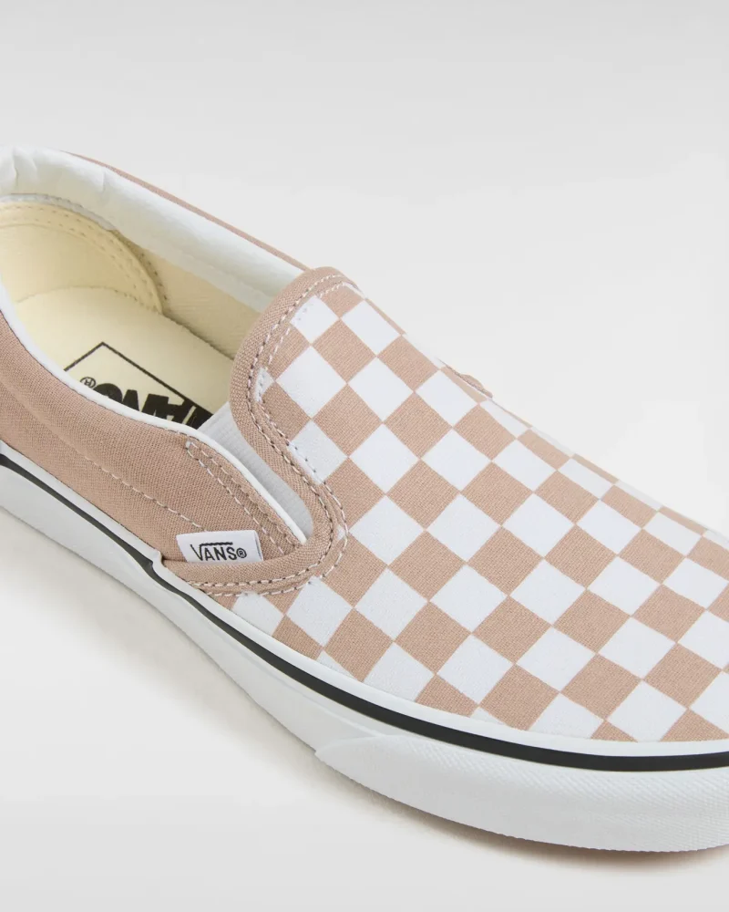 VANS - נעלי סניקרס Classic Slip-On – V00D6YE2V – color-theory-checkerboard-warm-taupe – 3