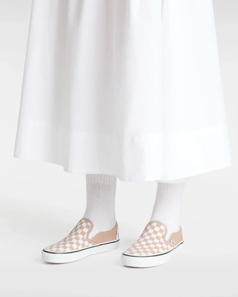VANS - נעלי סניקרס Classic Slip-On – V00D6YE2V – color-theory-checkerboard-warm-taupe – 4