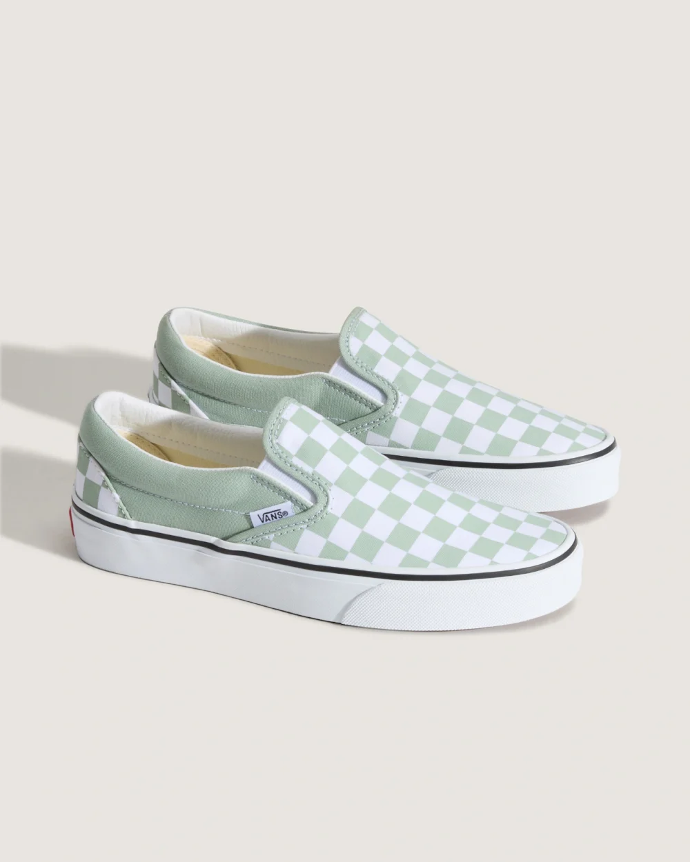 VANS - נעלי סניקרס Classic Slip-On – V00D6YEMW – color-theory-checkerboard-gray-olive – 1