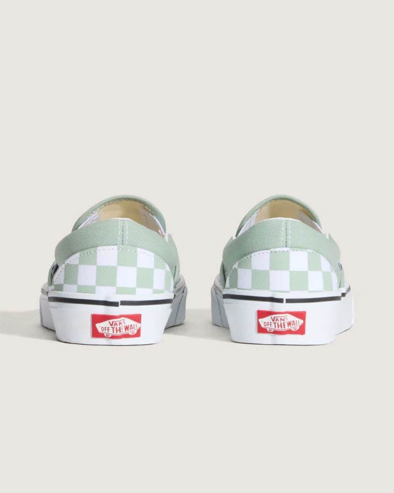 VANS - נעלי סניקרס Classic Slip-On – V00D6YEMW – color-theory-checkerboard-gray-olive – 3