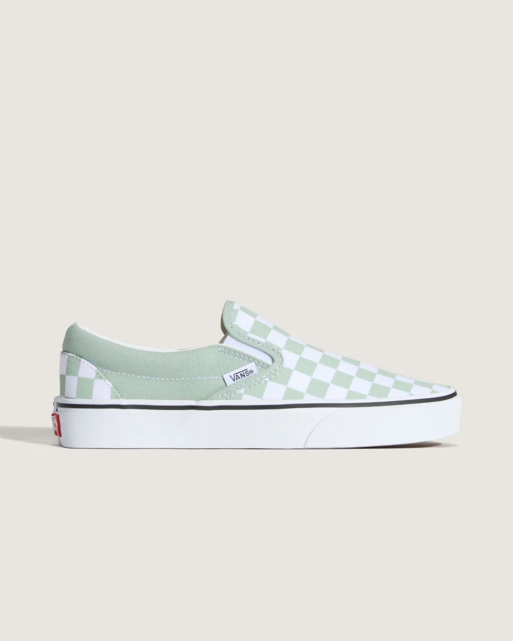 VANS - נעלי סניקרס Classic Slip-On – V00D6YEMW – color-theory-checkerboard-gray-olive – 4
