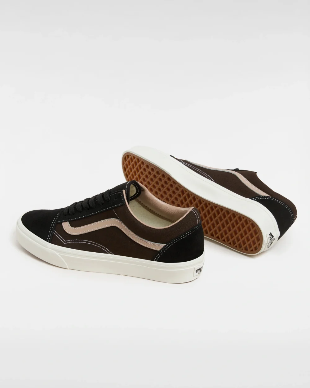 VANS - נעלי סניקרס Old Skool – V00D7ZYS8 – black-brown – 2