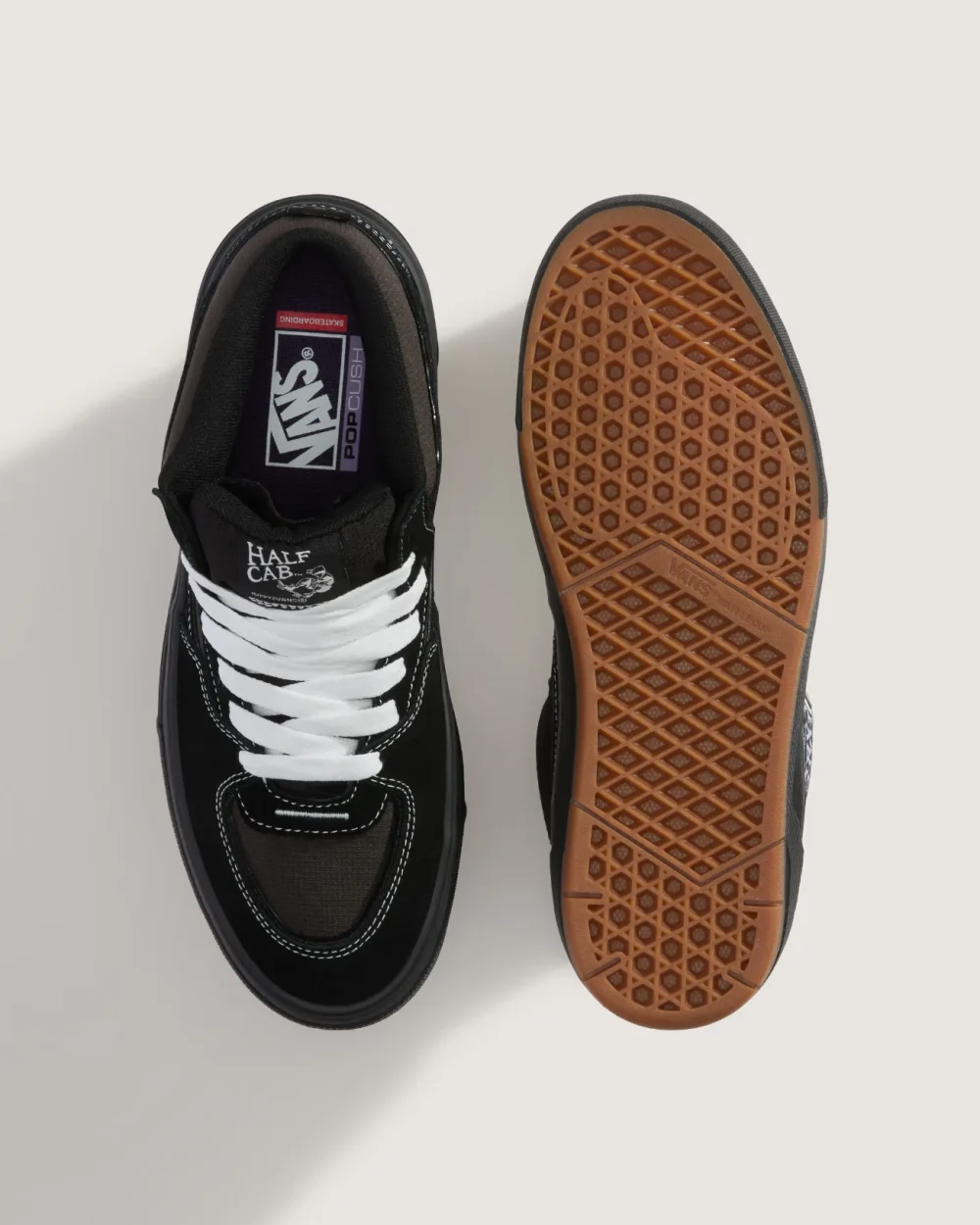 VANS - נעלי סקייט Skate Half Cab Wafflecup – V00D9ZKOU – black-asphalt – 2